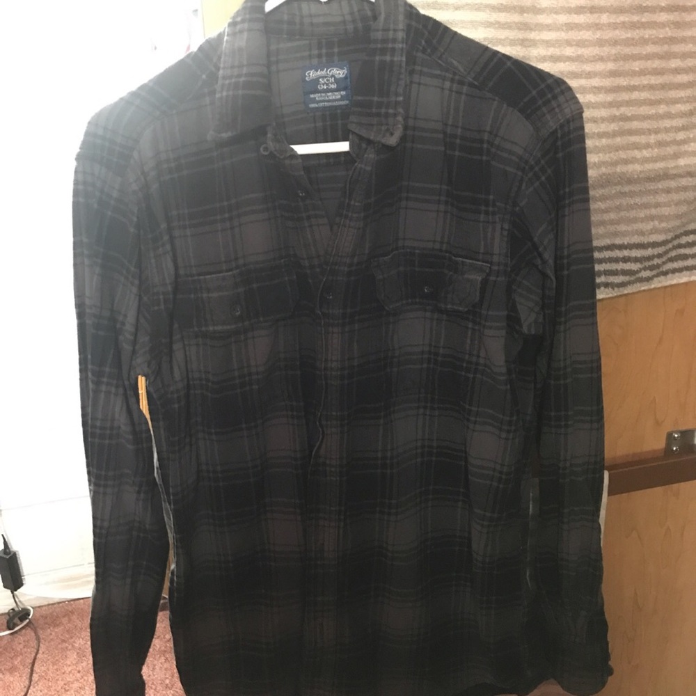 Black and grey flannel
